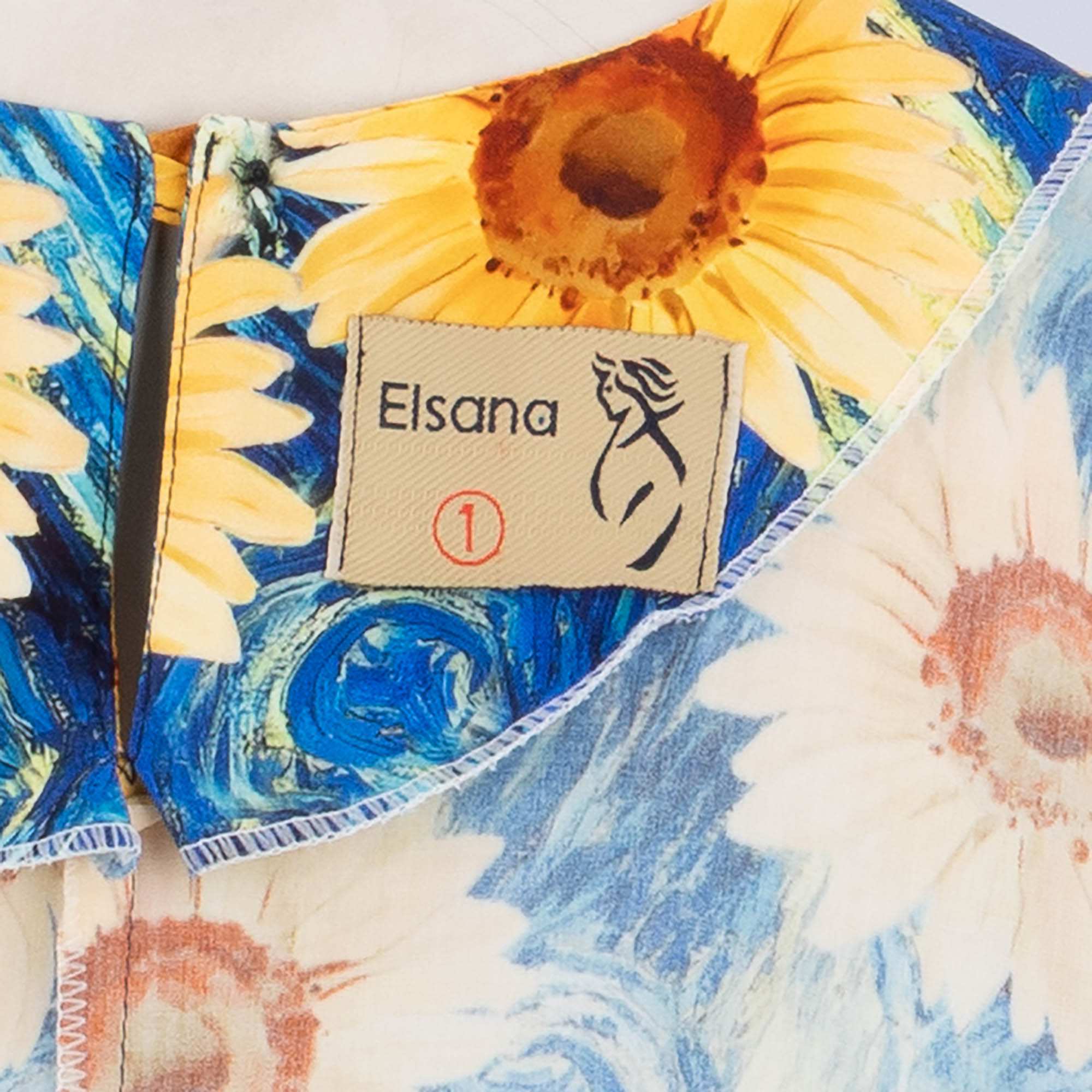 پیراهن ساحلی زنانه مدل رنگین السانا Elsana کد 2203