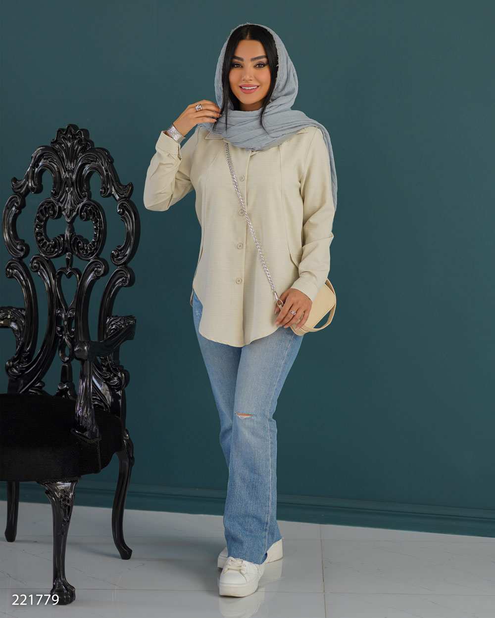 شومیز زنانه مدل گونای السانا Elsana کد 2217