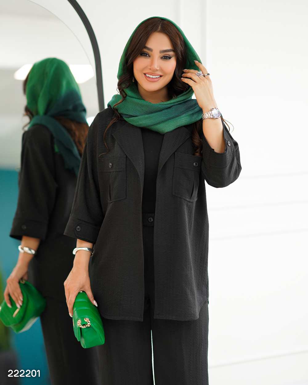ست مانتو و شلوار زنانه مدل کیمیا السانا Elsana کد 2222