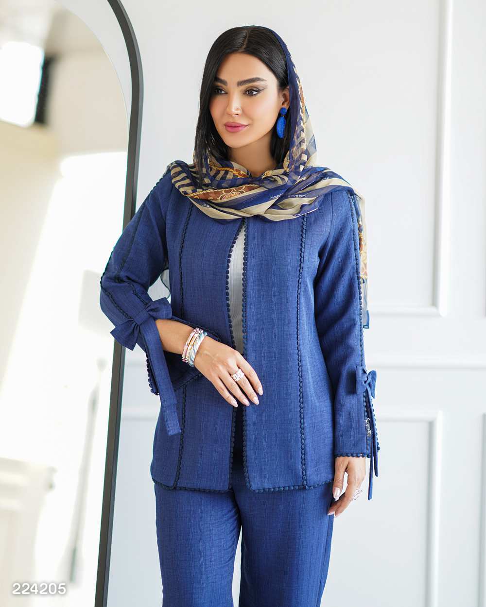 ست کت و شلوار زنانه مدل فلامک السانا Elsana کد 2242