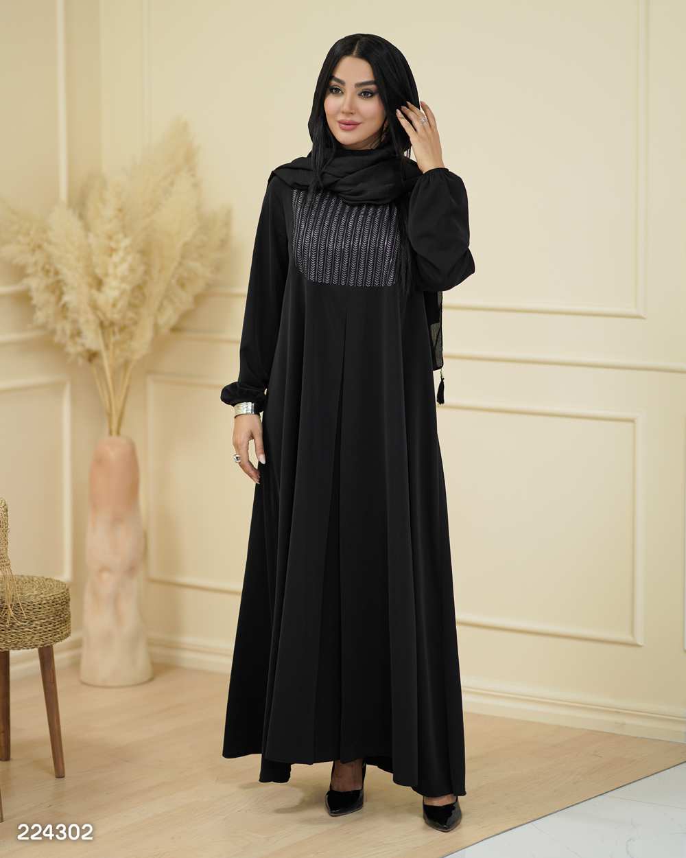 عبا زنانه مدل فاخره سرو السانا Elsana کد 2243