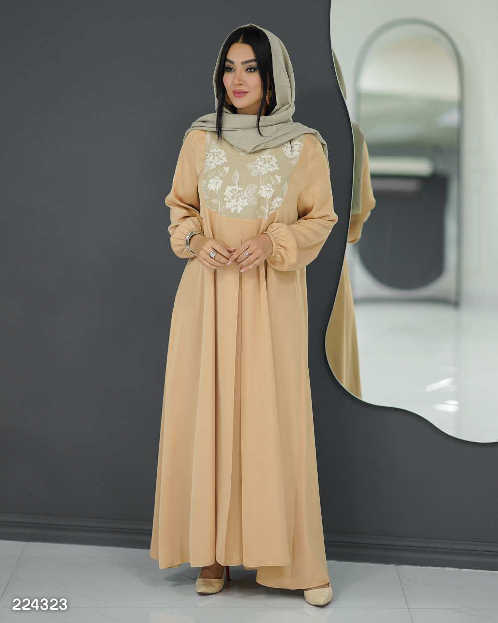 عبا زنانه مدل فاخره گل السانا Elsana کد 2243