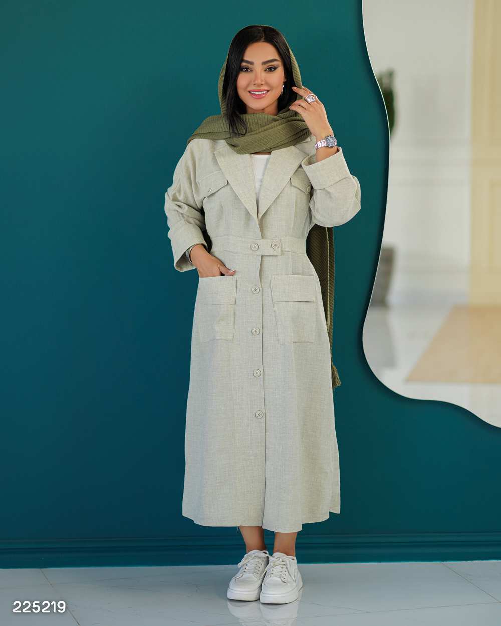 مانتو زنانه مدل تاپیک السانا Elsana کد 2252