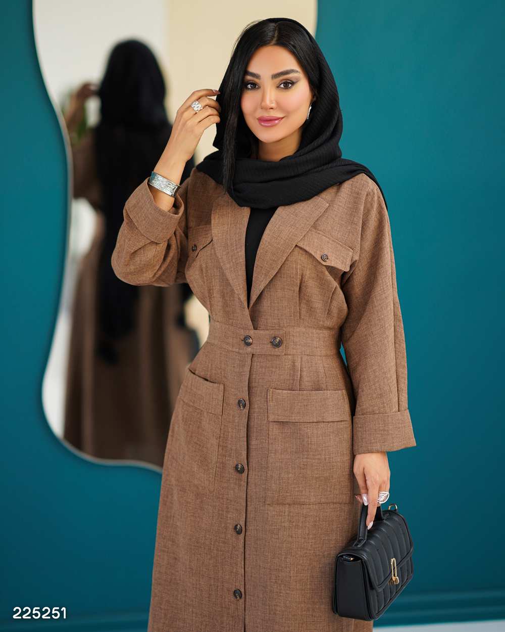 مانتو زنانه مدل تاپیک السانا Elsana کد 2252