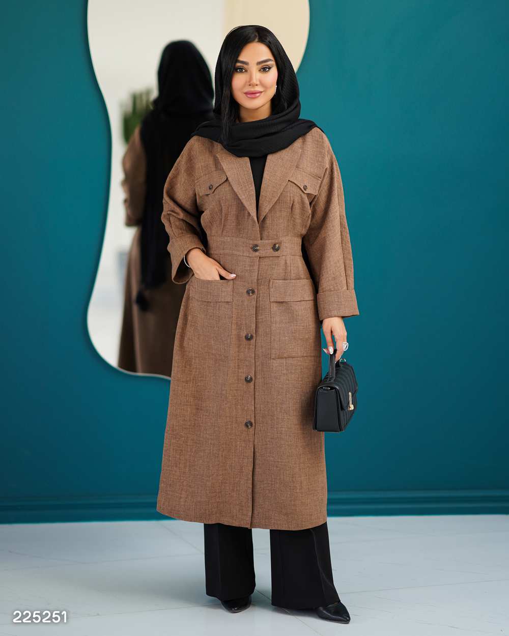 مانتو زنانه مدل تاپیک السانا Elsana کد 2252