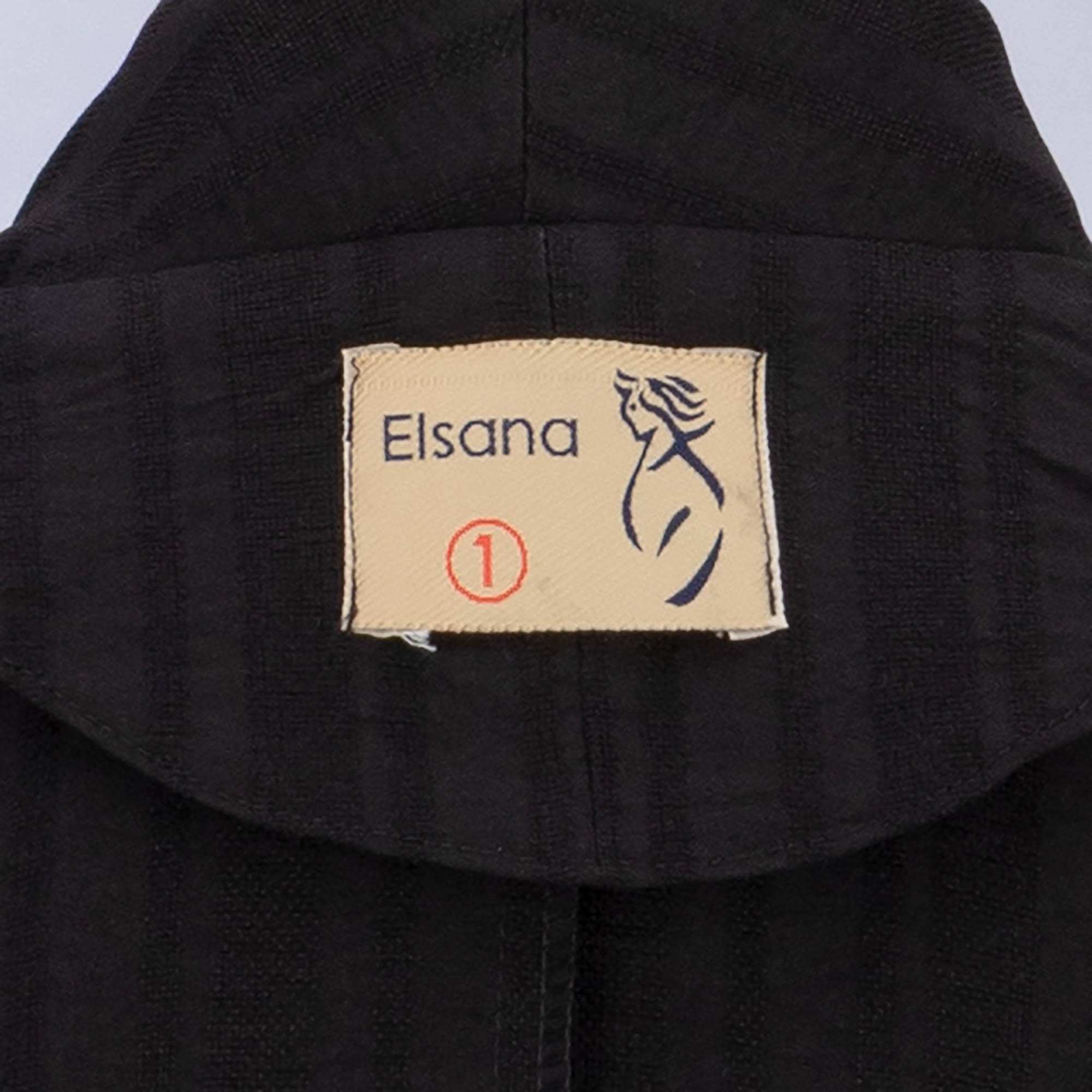مانتو بلند زنانه مشکی مدل حلیاالسانا Elsana کد2283