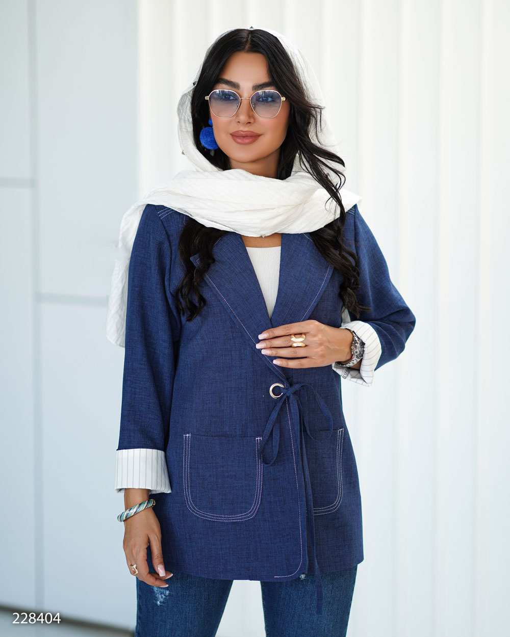 مانتو زنانه سرمه ای مدل فانیدالسانا Elsana کد2284