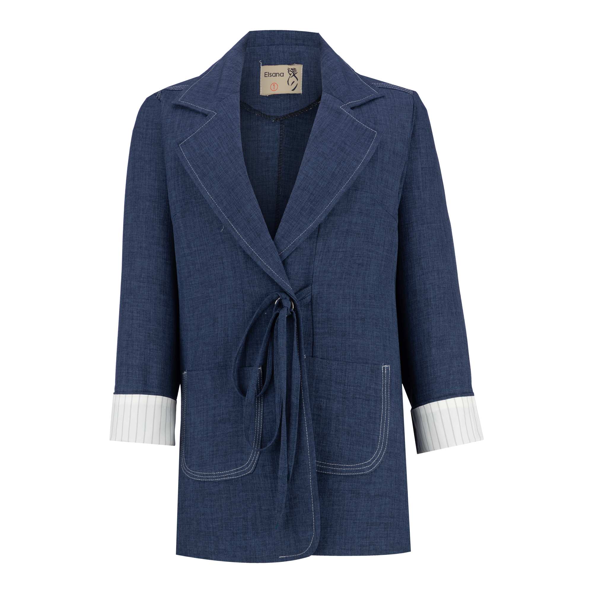 مانتو زنانه سرمه ای مدل فانیدالسانا Elsana کد2284