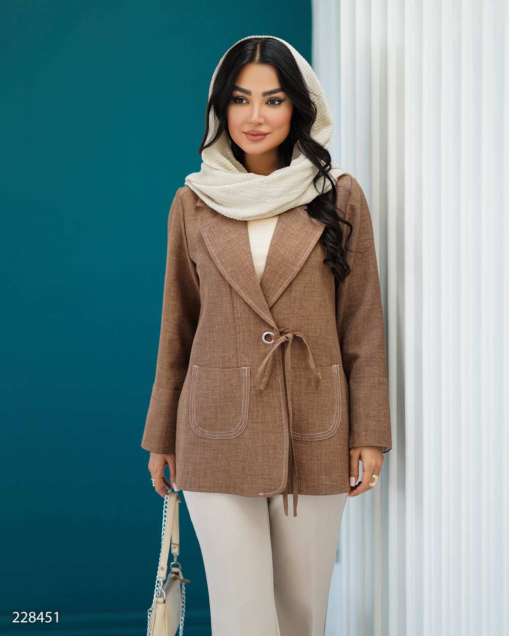 مانتو زنانه دارچینی مدل فانیدالسانا Elsana کد2284