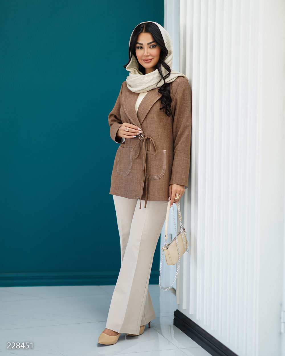 مانتو زنانه دارچینی مدل فانیدالسانا Elsana کد2284