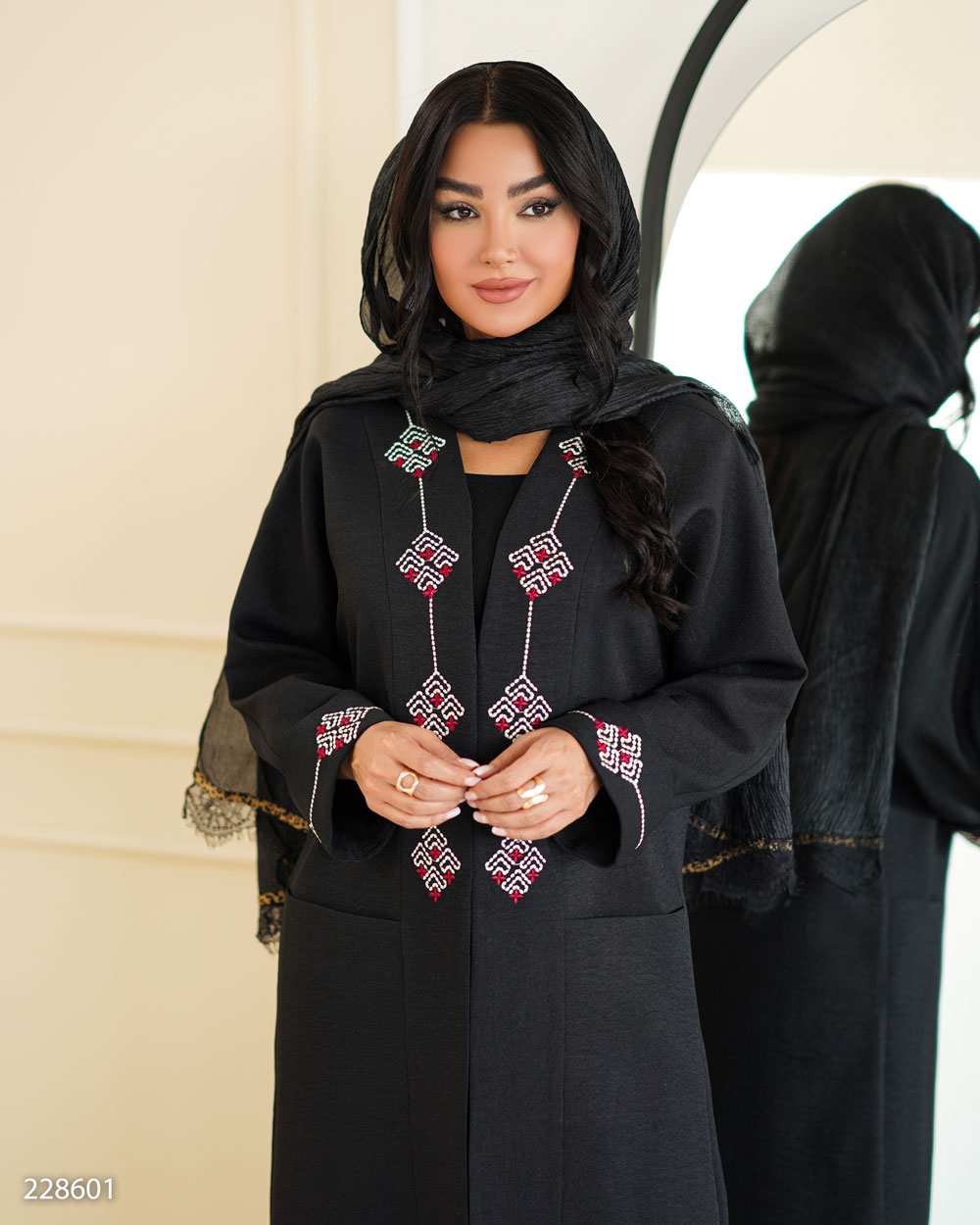 مانتو بلند زنانه مشکی مدل شهرادالسانا Elsana کد2286