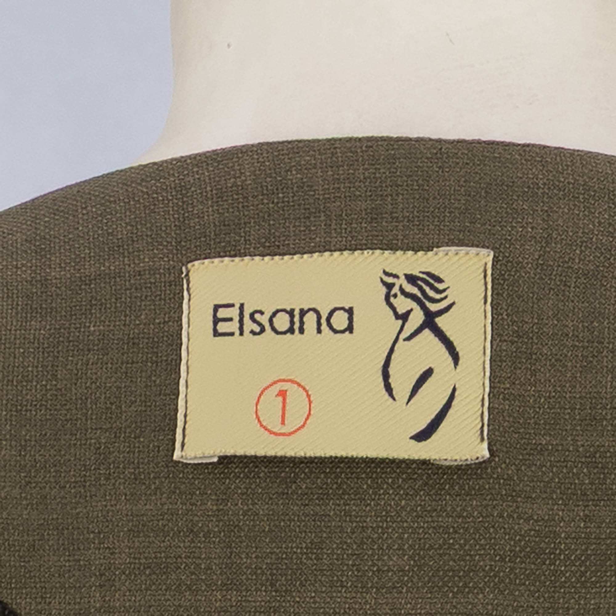 مانتو بلند زنانه سبز زیتونی مدل شهرادالسانا Elsana کد2286