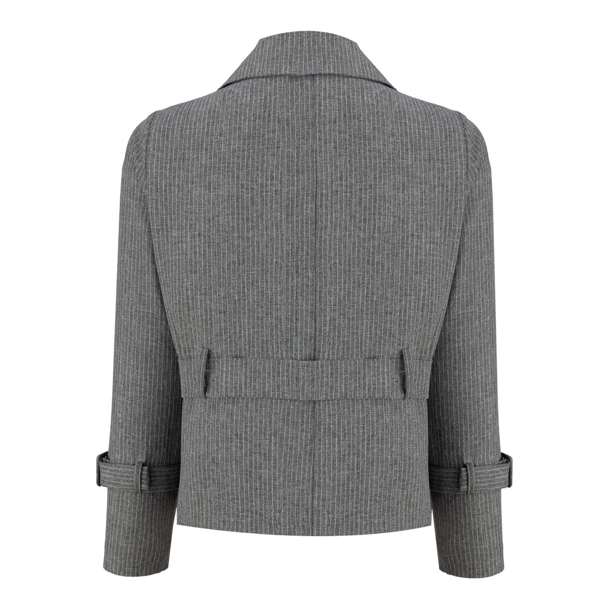 ست کت کراپ و شلوار زنانه طوسی مدل دیپلمات فهامهالسانا Elsana کد2288