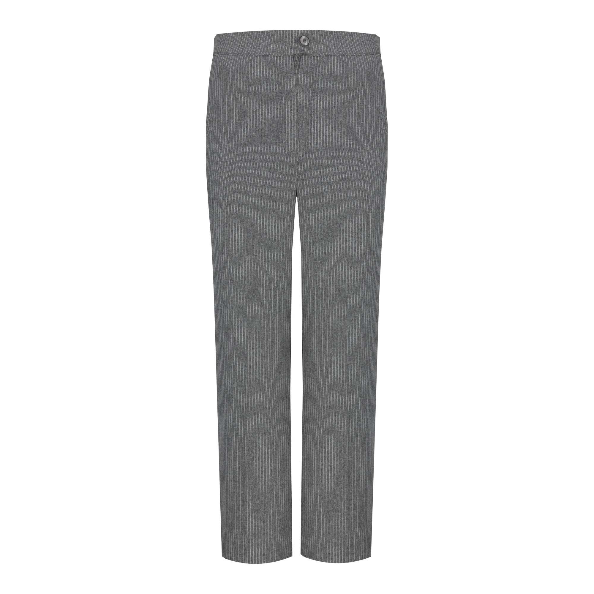 ست کت کراپ و شلوار زنانه طوسی مدل دیپلمات فهامهالسانا Elsana کد2288