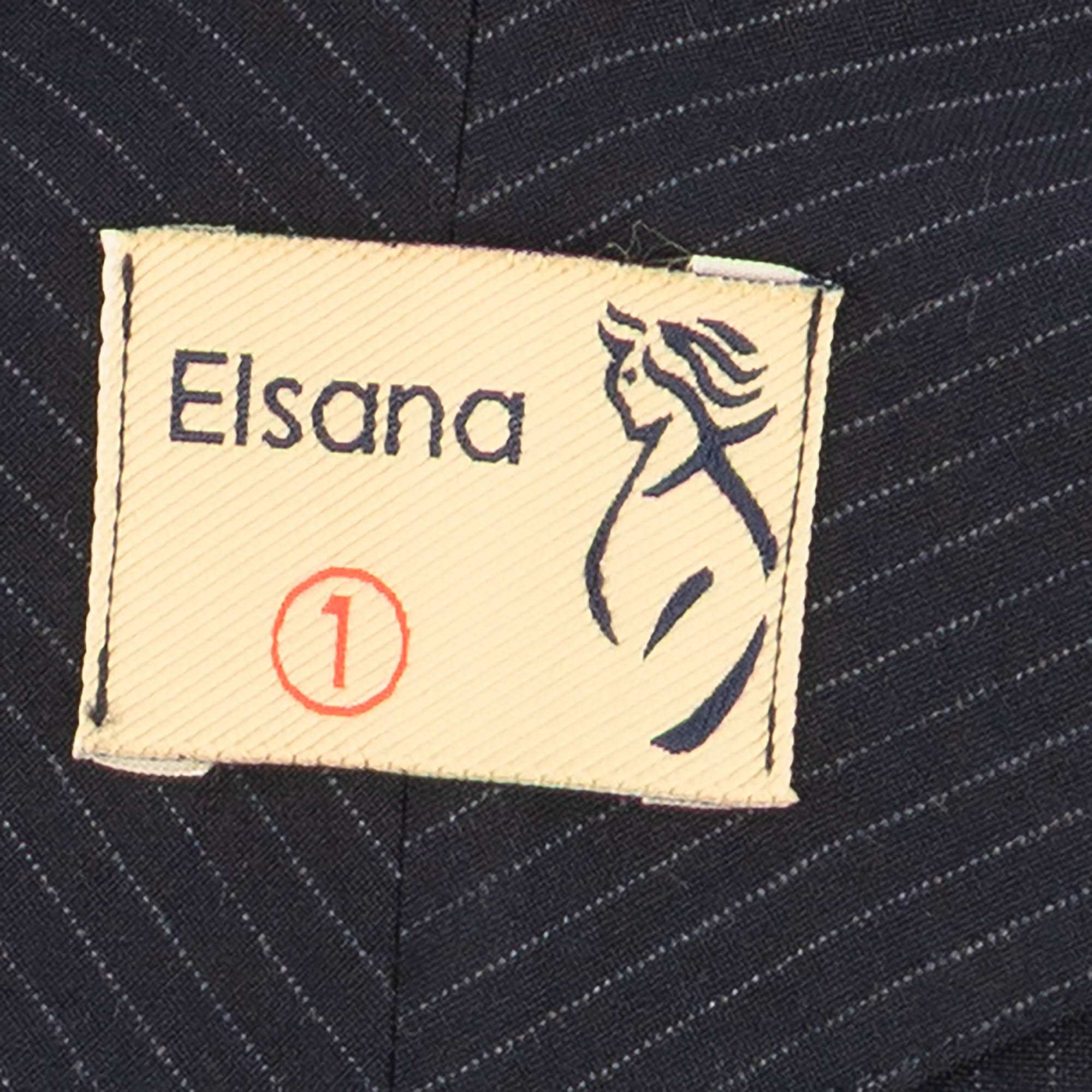 ست کت کراپ و شلوار زنانه سرمه ای مدل دیپلمات فهامهالسانا Elsana کد2288