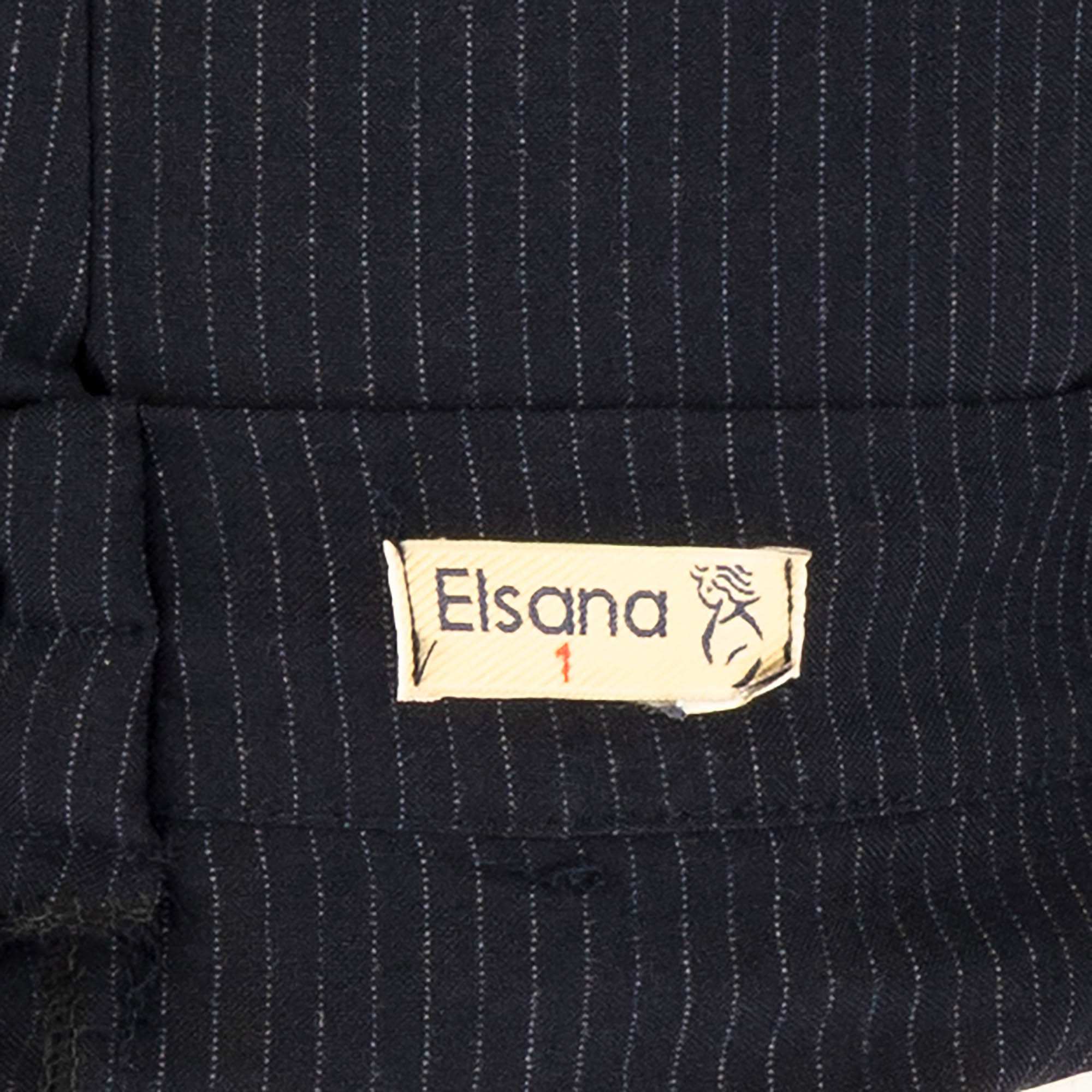 ست کت کراپ و شلوار زنانه سرمه ای مدل دیپلمات فهامهالسانا Elsana کد2288