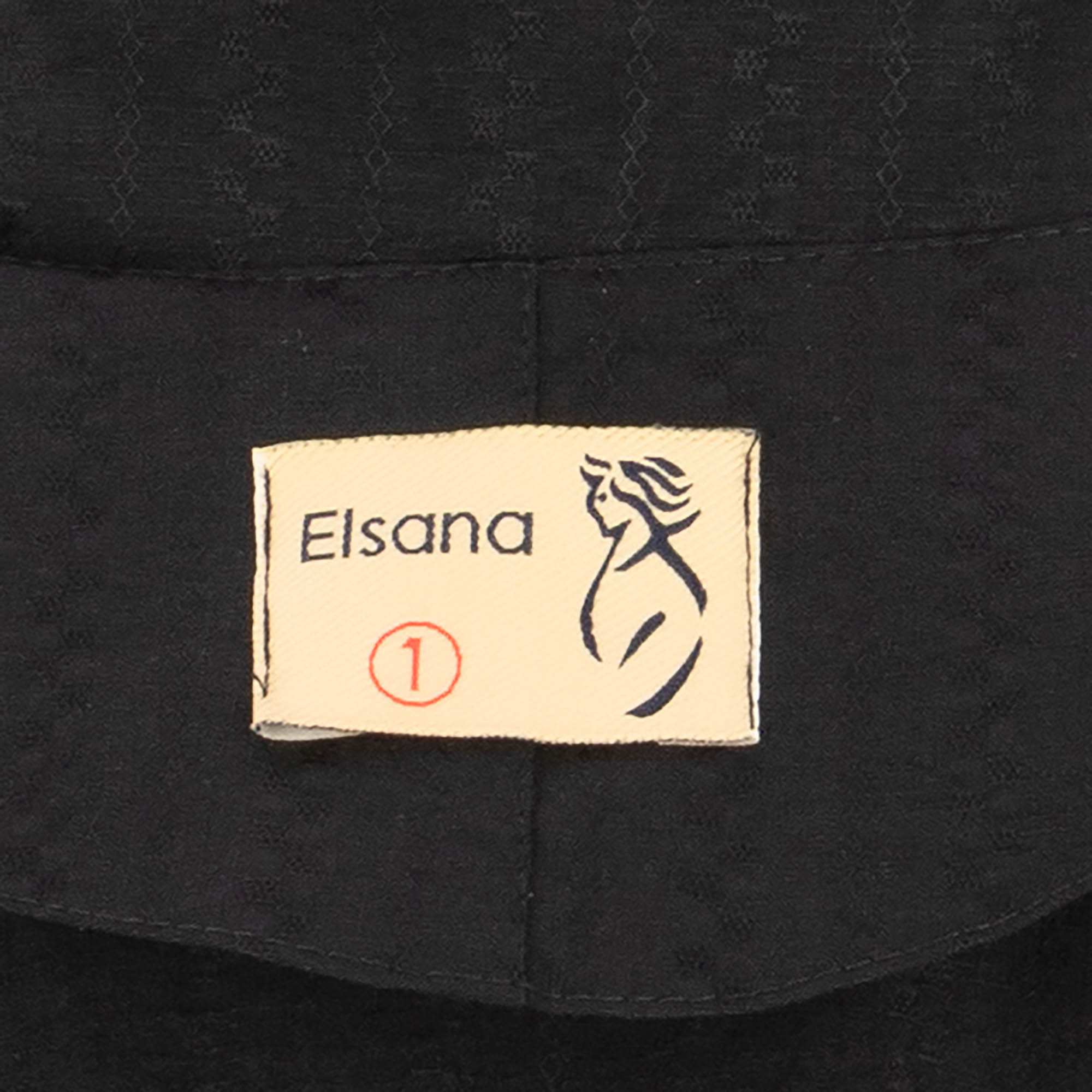 مانتو بلند زنانه مشکی مدل کامینهالسانا Elsana کد2289