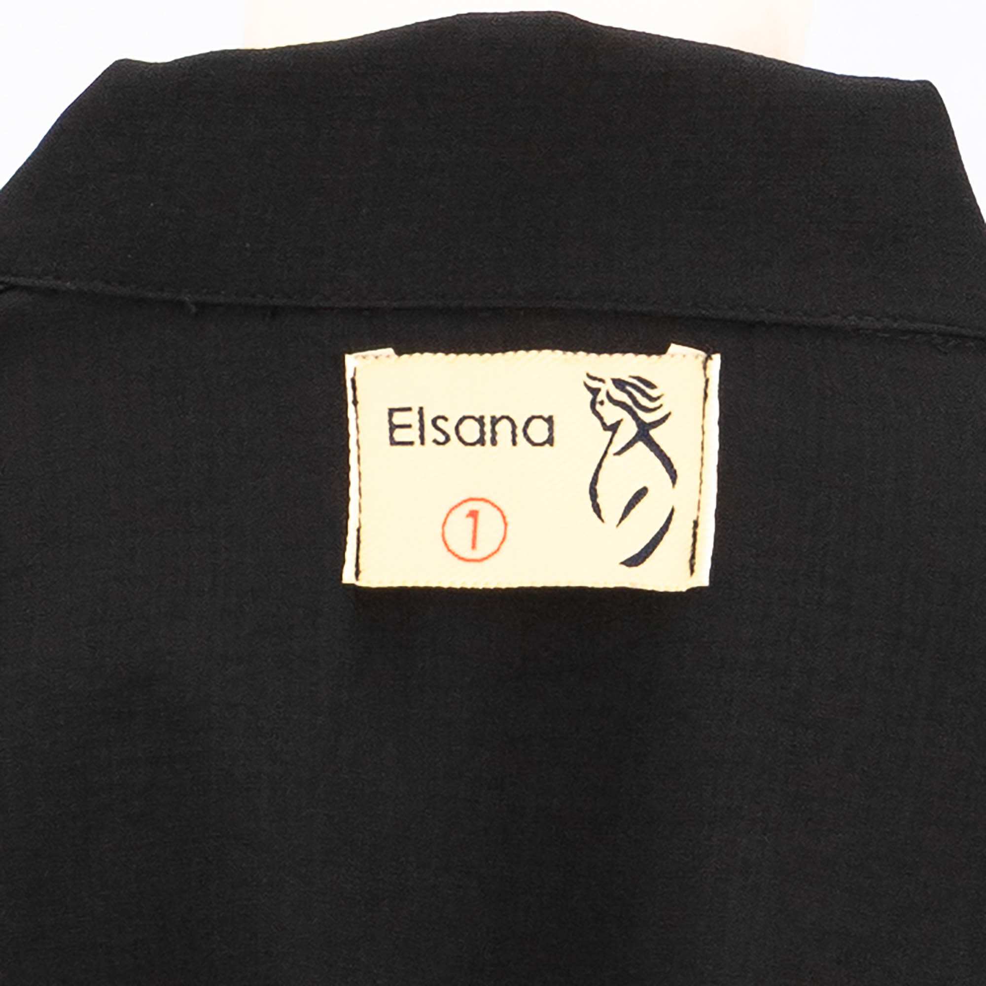 مانتو بلند زنانه مشکی مدل باتیسالسانا Elsana کد2290