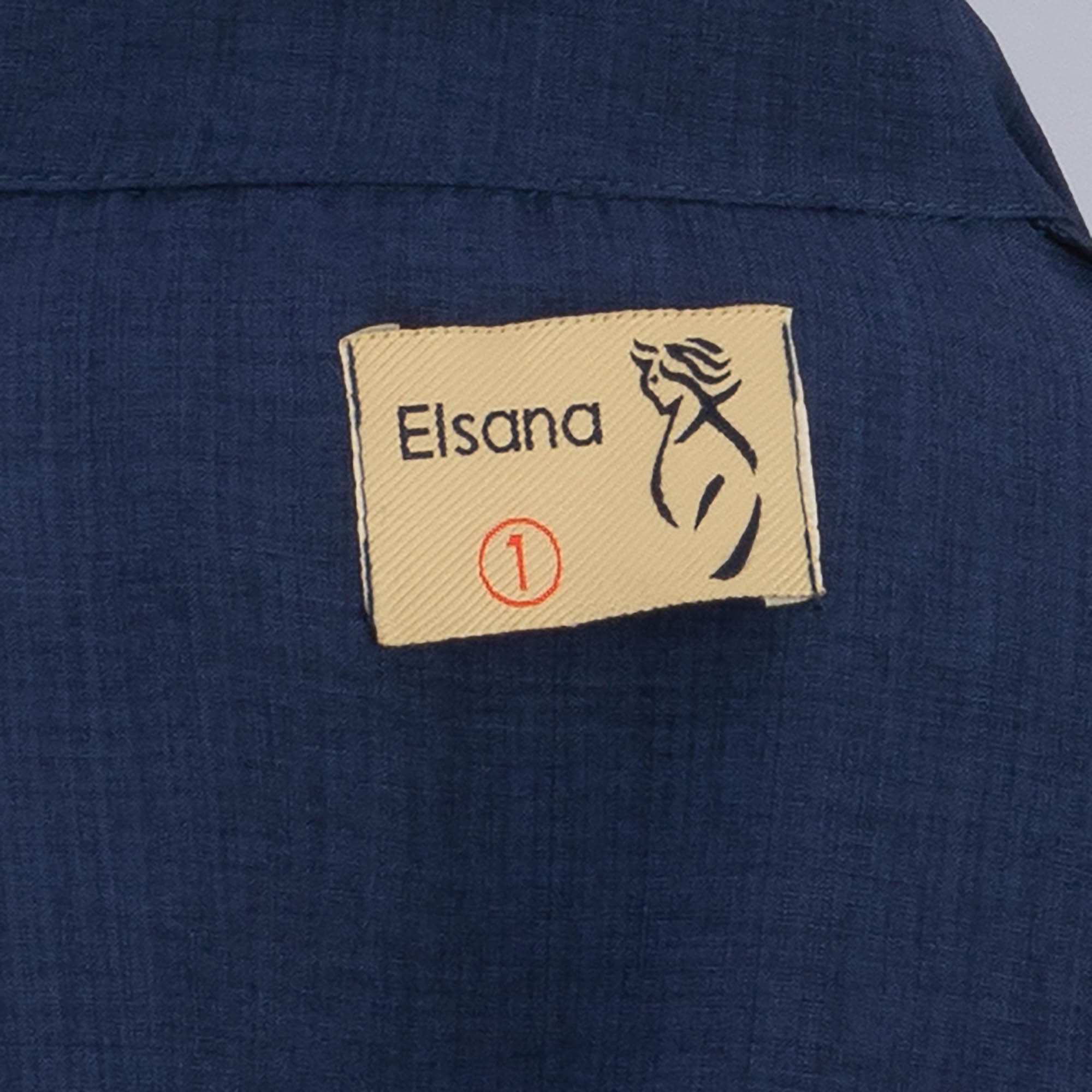 مانتو بلند زنانه سرمه ای مدل باتیسالسانا Elsana کد2290