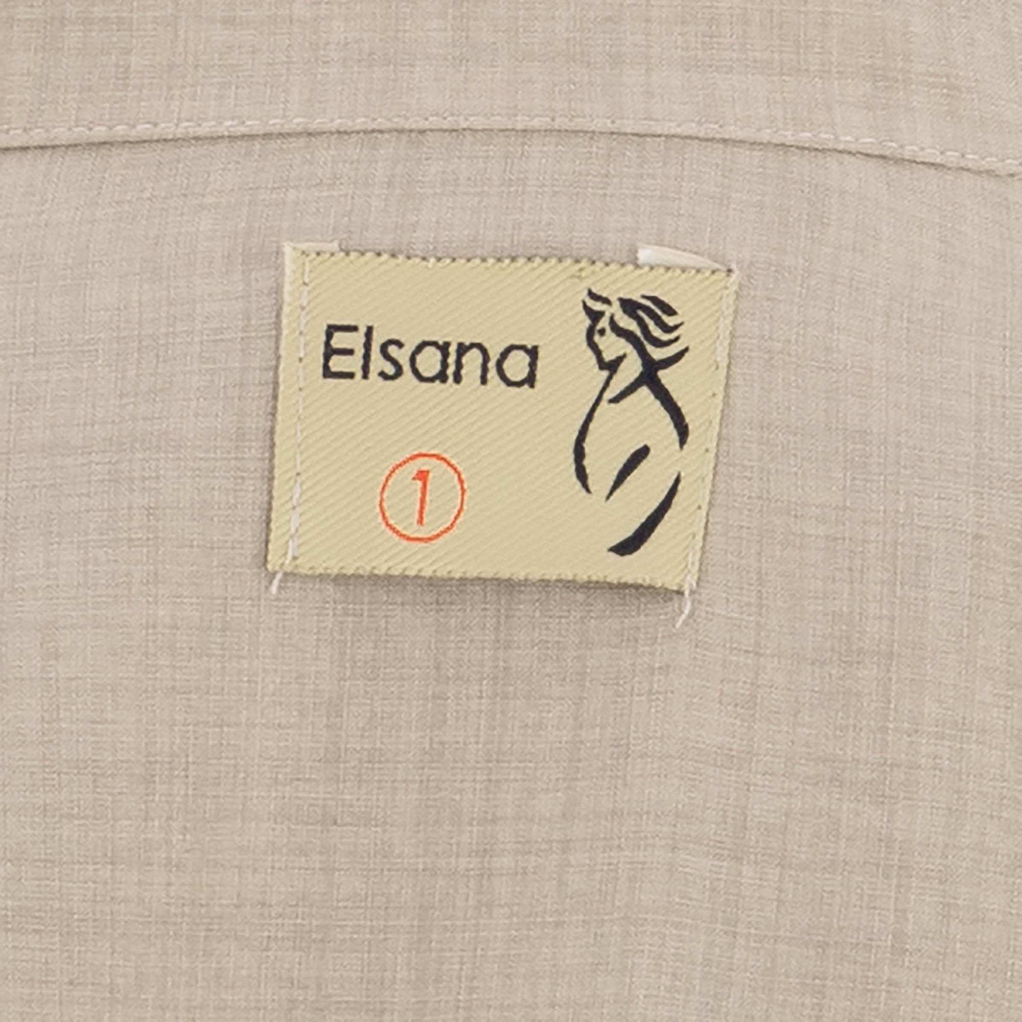 مانتو بلند زنانه خاکی مدل باتیسالسانا Elsana کد2290
