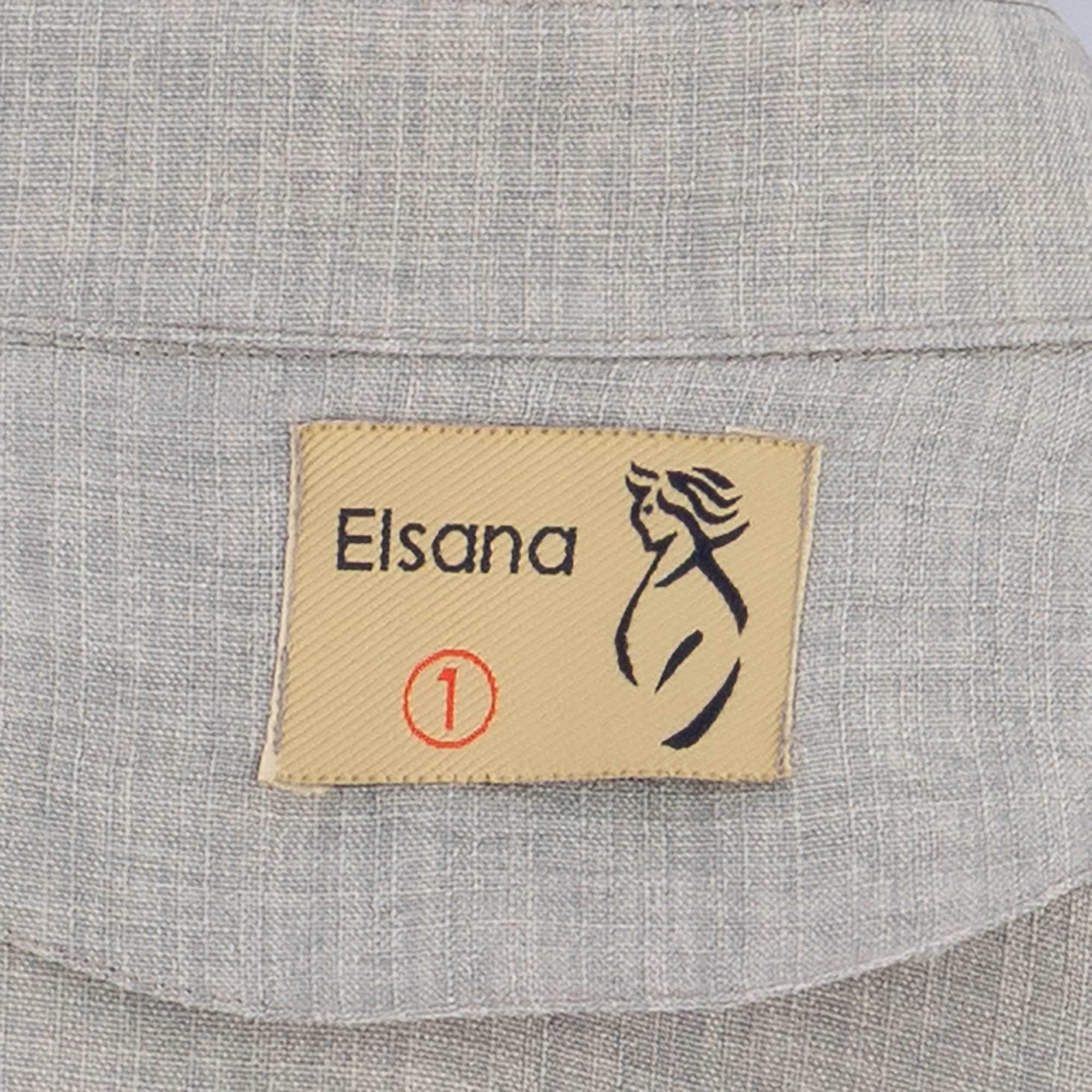 مانتو بلند زنانه طوسی مدل دریاالسانا Elsana کد2291