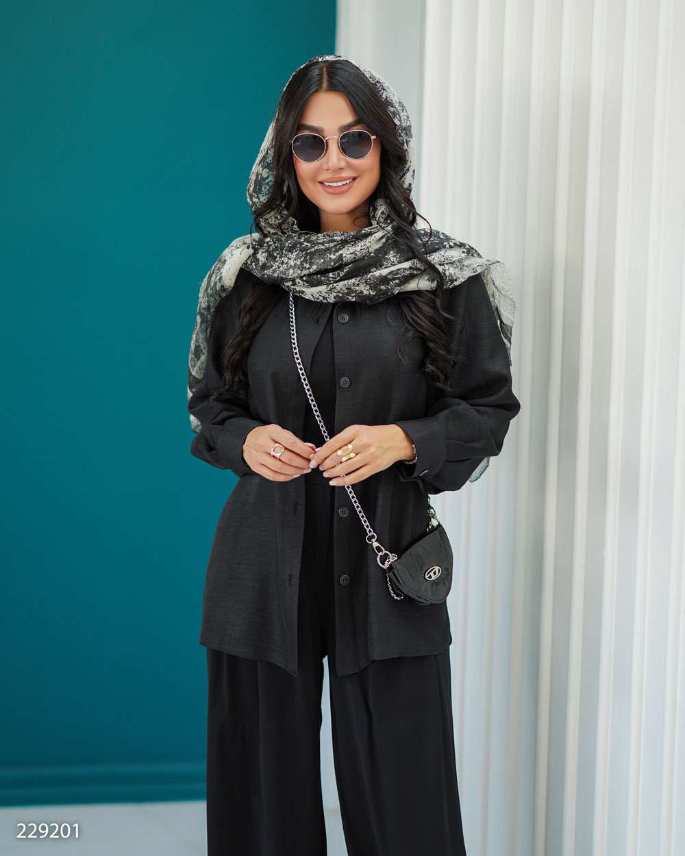 شومیز زنانه مشکی مدل هوپادالسانا Elsana کد2292