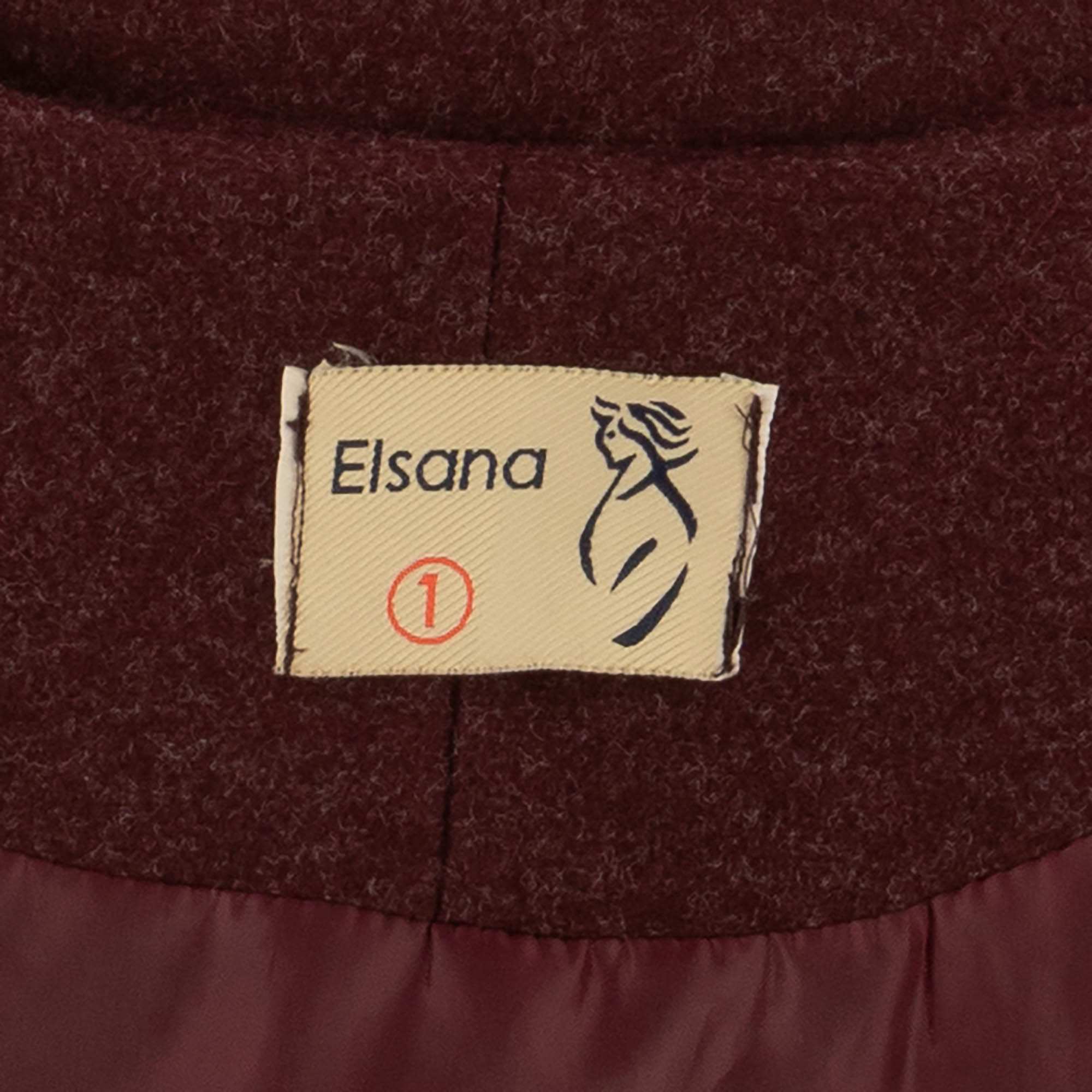 پالتو بلند زنانه زرشکی مدل آرواالسانا Elsana کد2294