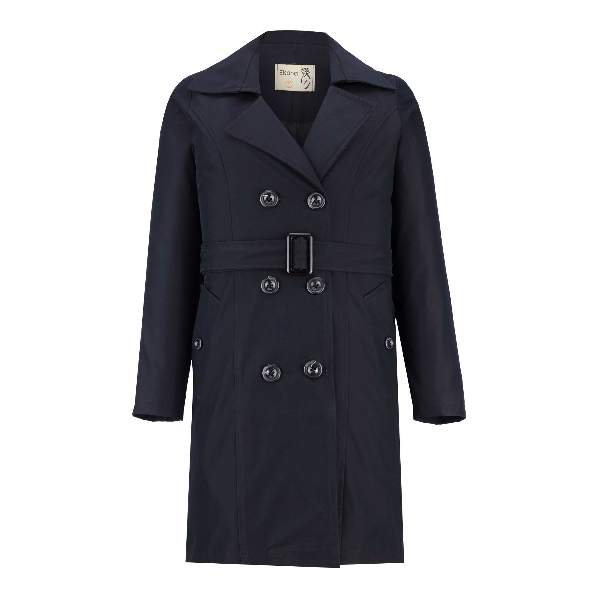 بارانی زنانه سرمه ای تیره مدل جیاناالسانا Elsana کد2298