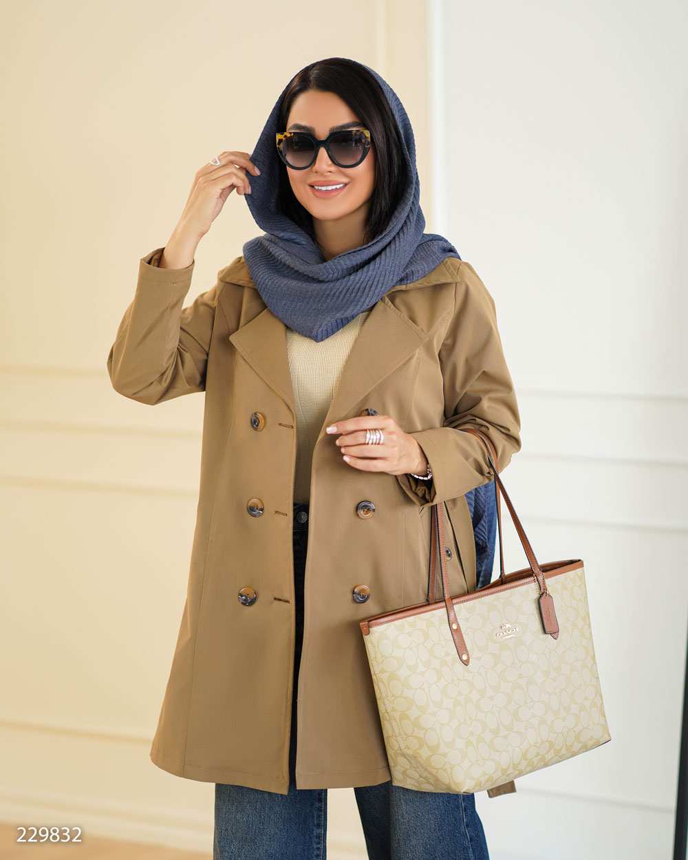 بارانی زنانه شتری مدل جیاناالسانا Elsana کد2298