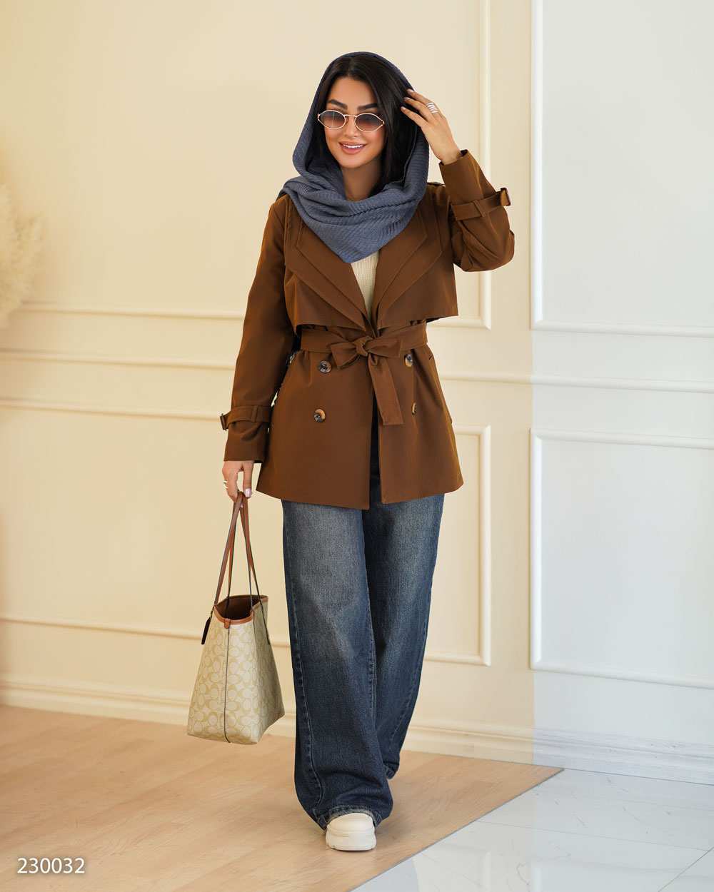 بارانی زنانه شتری مدل زرشامالسانا Elsana کد2300