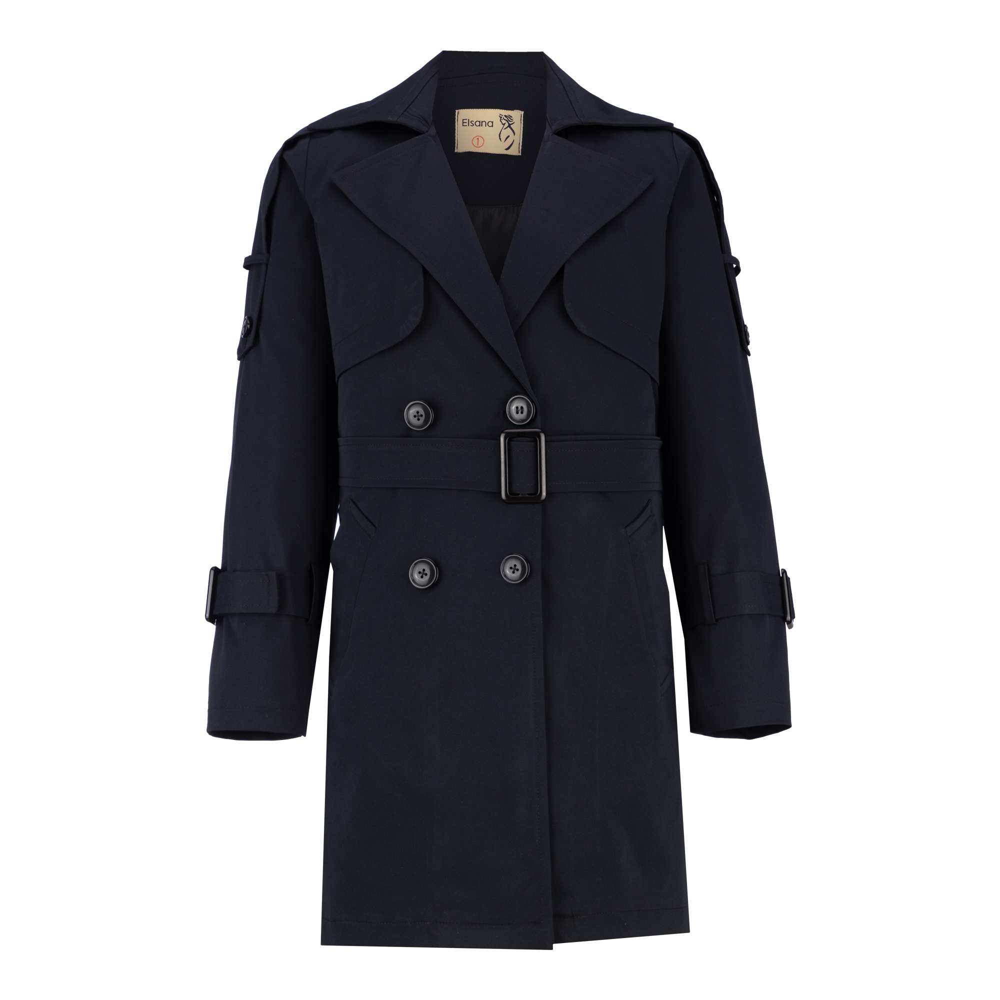 بارانی زنانه سرمه ای تیره مدل نیکدلالسانا Elsana کد2303