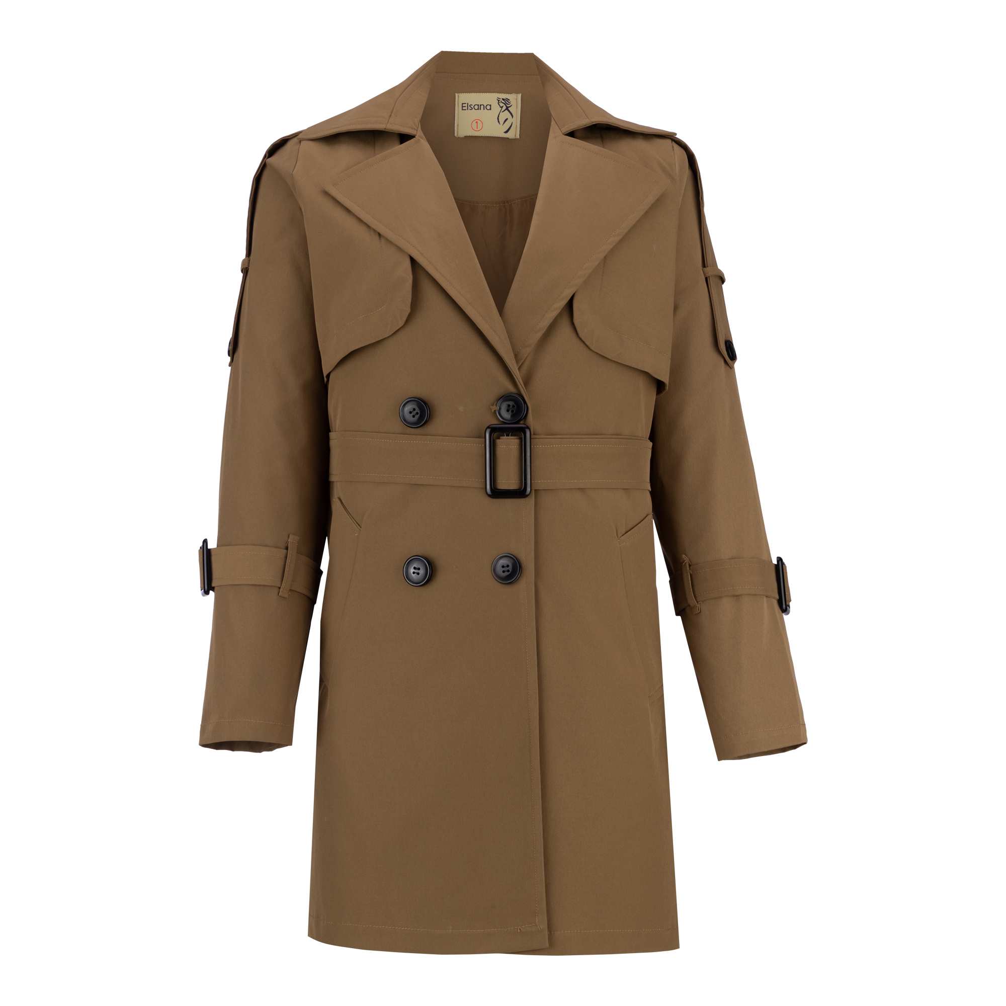 بارانی زنانه حنایی مدل نیکدلالسانا Elsana کد2303