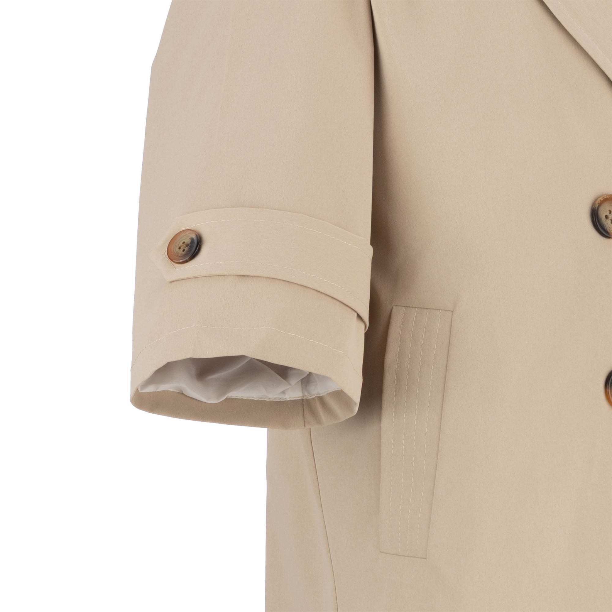 بارانی بلند زنانه کرم مدل راوشالسانا Elsana کد2305