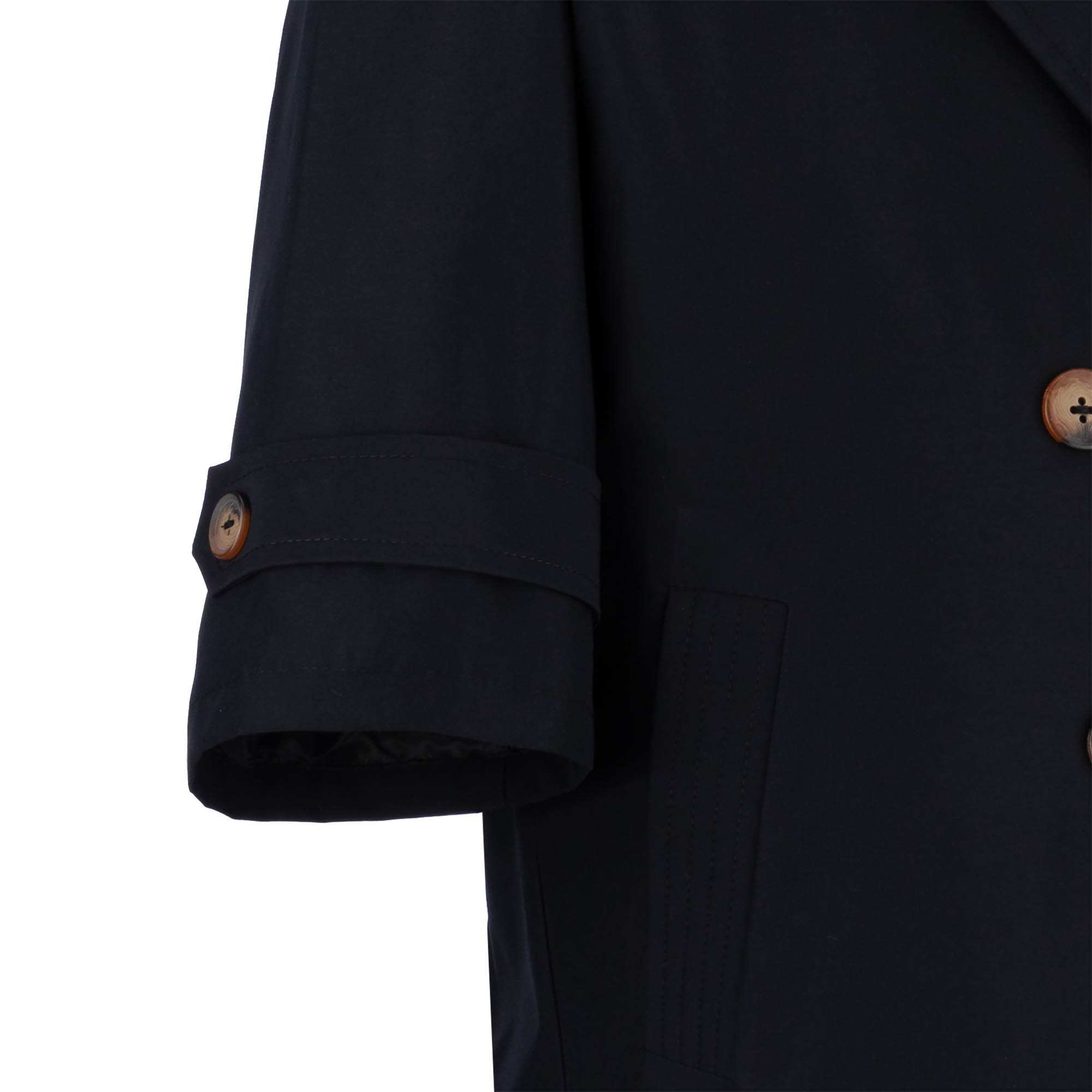 بارانی بلند زنانه سرمه ای تیره مدل راوشالسانا Elsana کد2305