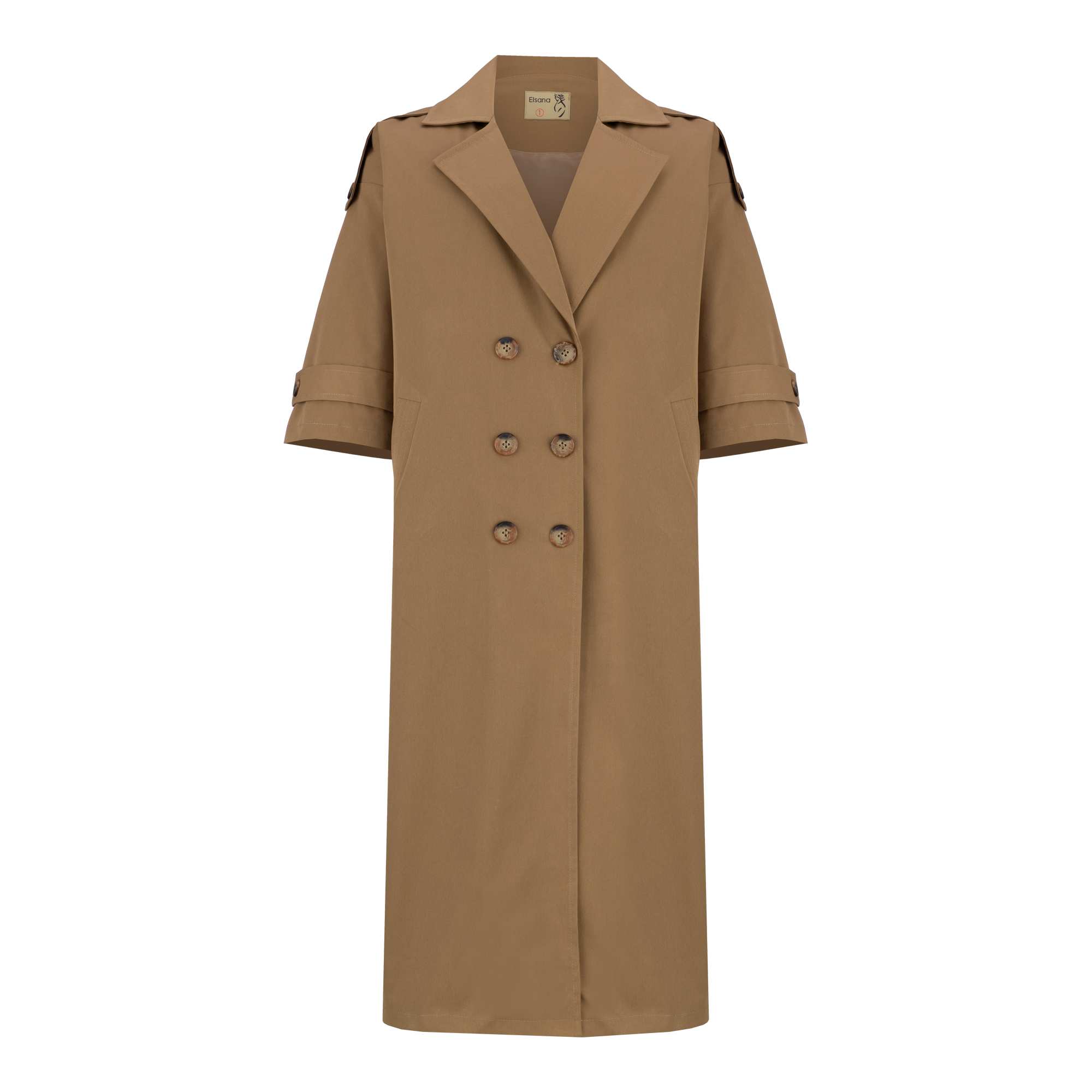 بارانی بلند زنانه موکایی مدل راوشالسانا Elsana کد2305