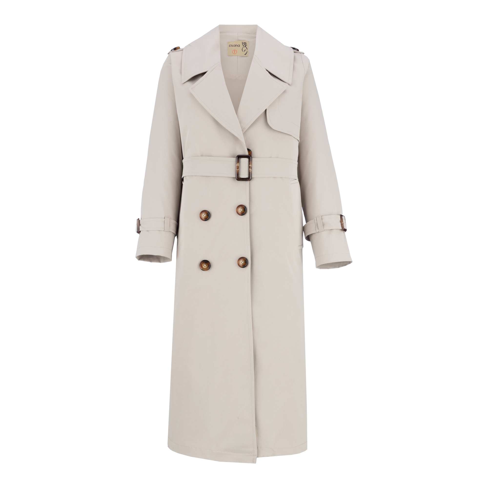 بارانی بلند زنانه استخوانی مدل لاریساالسانا Elsana کد2309