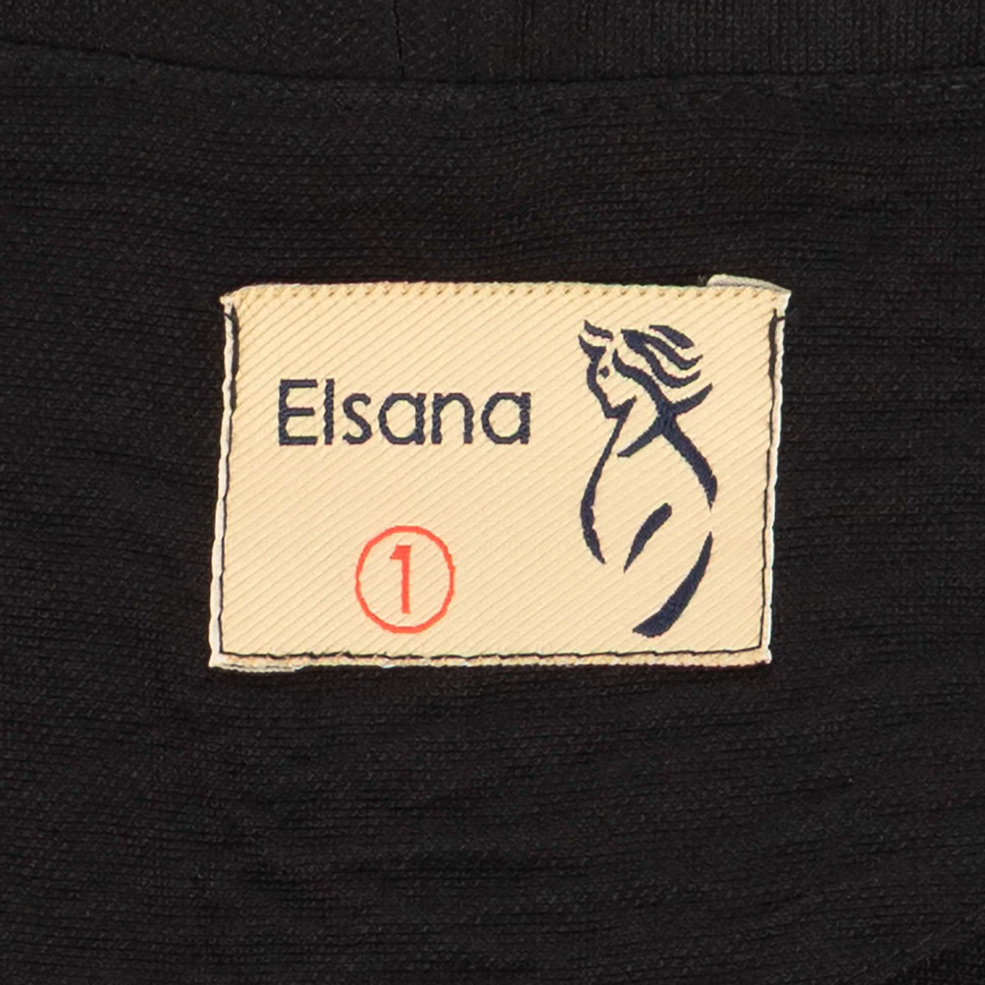 ست شومیز و دامن و کمربند زنانه مشکی مدل هانیسالسانا Elsana کد2312