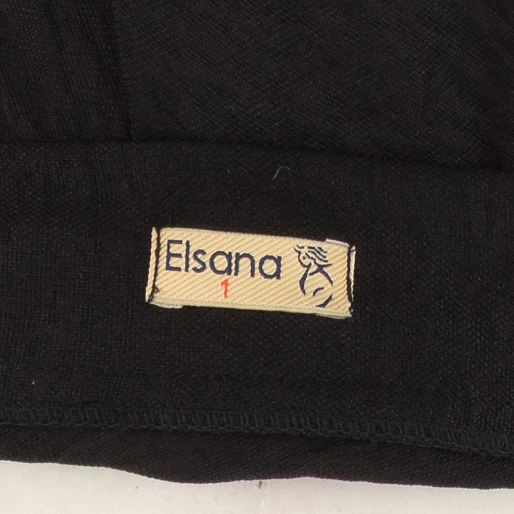 ست شومیز و دامن و کمربند زنانه مشکی مدل هانیسالسانا Elsana کد2312
