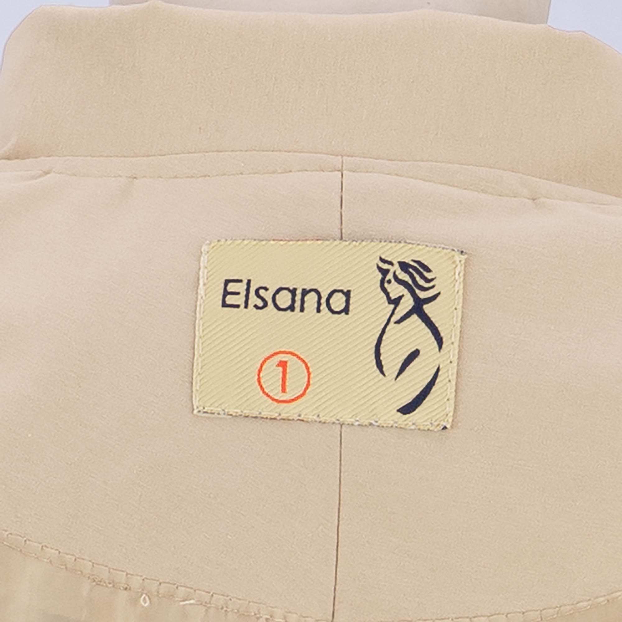 بارانی بلند زنانه کرم مدل سایداالسانا Elsana کد2316