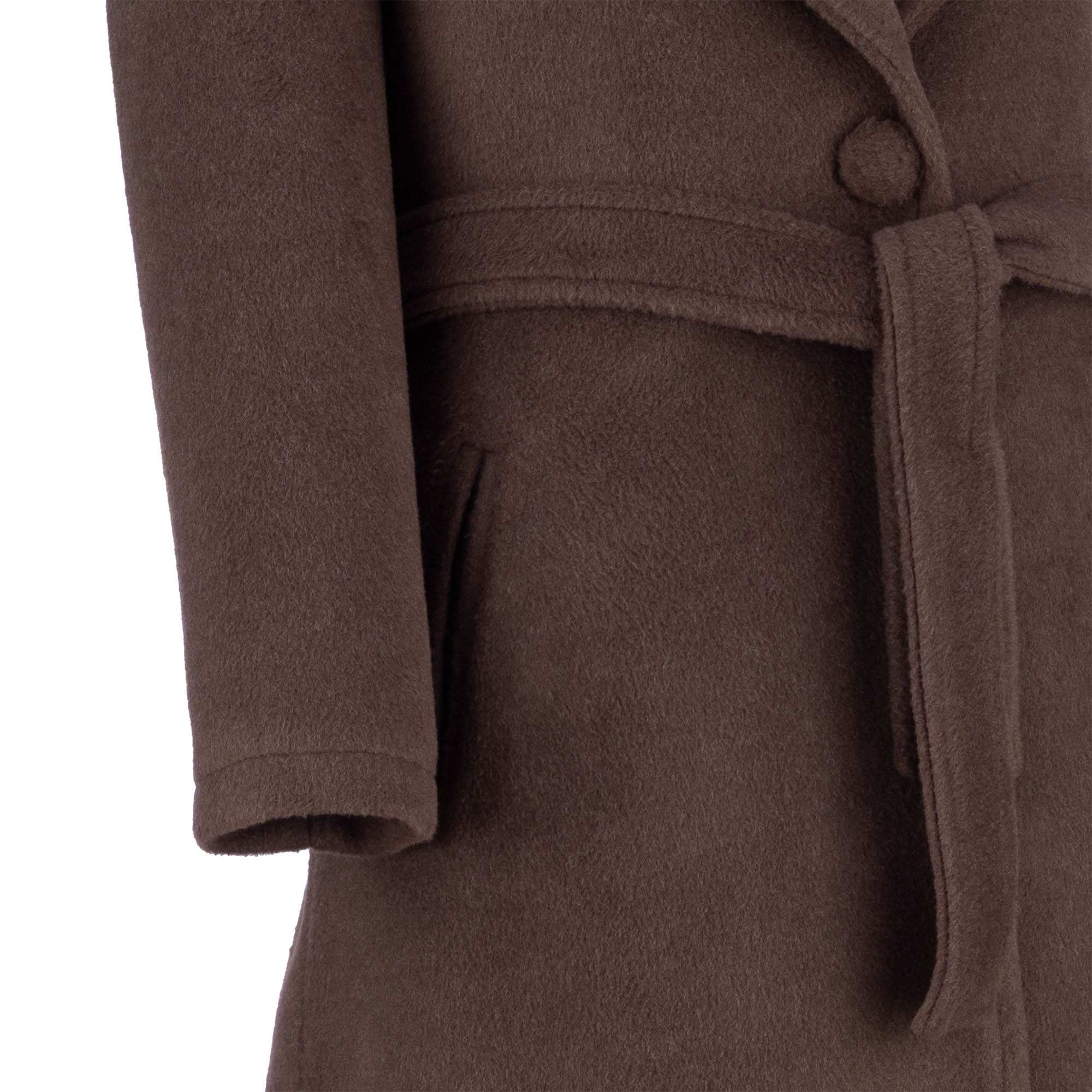 پالتو بلند زنانه قهوه ای مدل پیوندالسانا Elsana کد2319