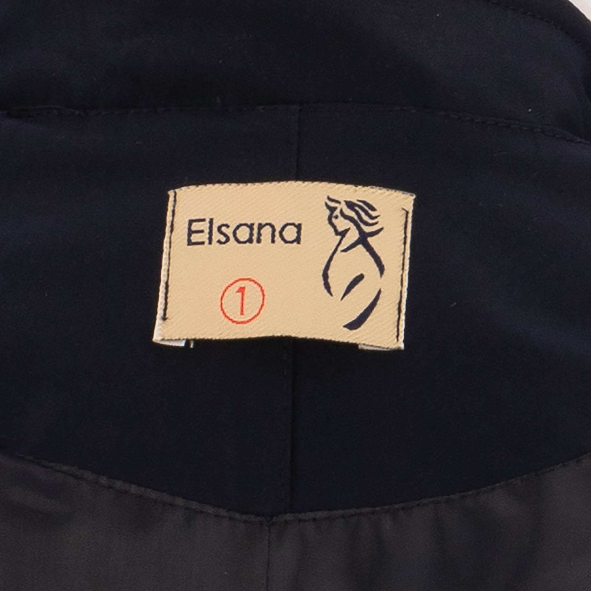 بارانی بلند زنانه سرمه ای تیره مدل ژوبینالسانا Elsana کد2324