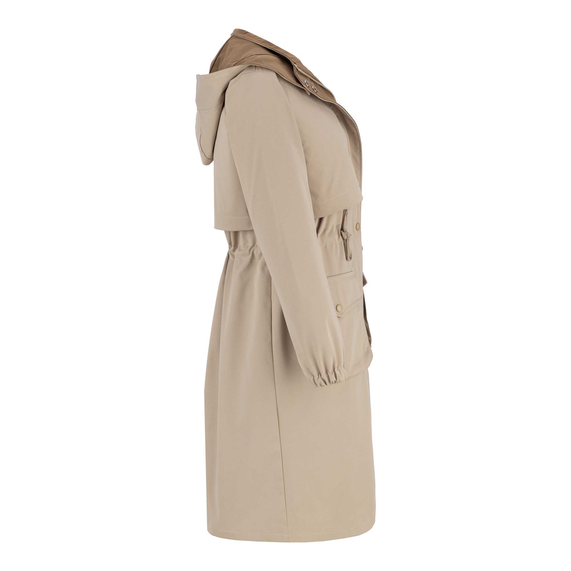 بارانی بلند زنانه کرم مدل مهزین السانا Elsana کد 2321