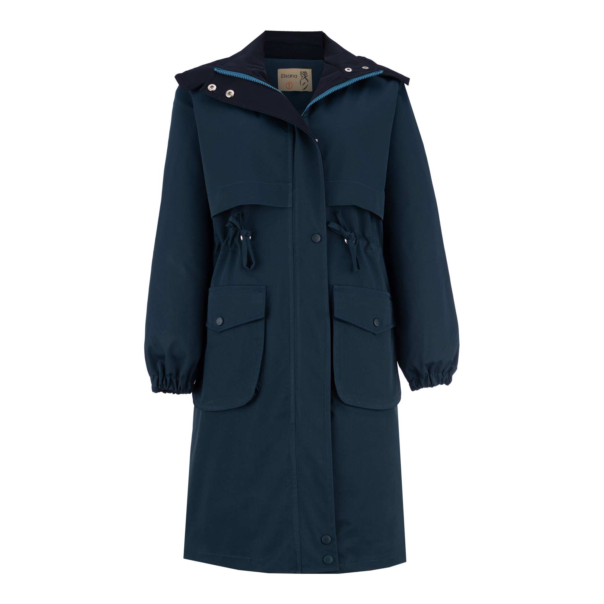 بارانی بلند زنانه سبز کله غازی مدل مهزین السانا Elsana کد 2321