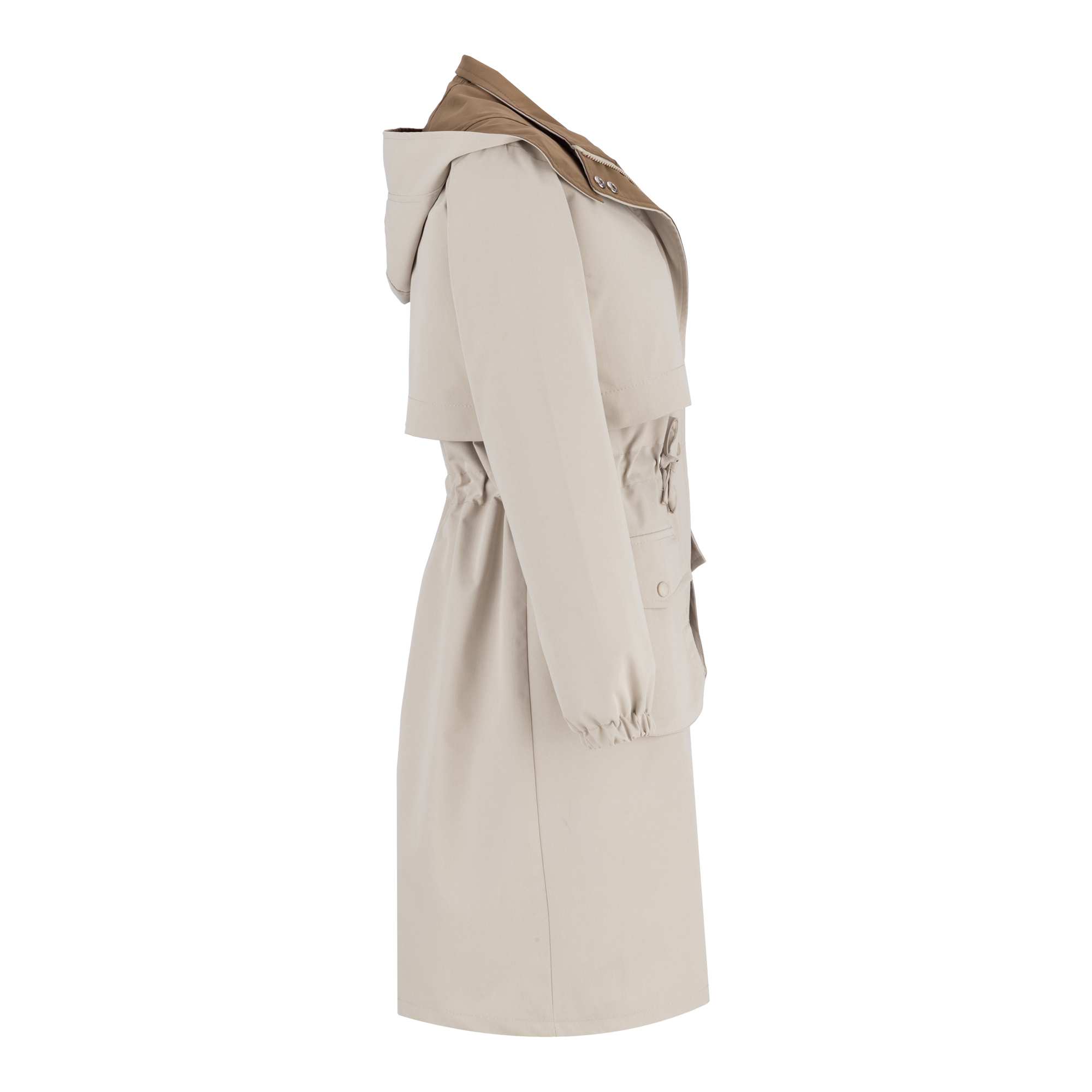 بارانی بلند زنانه استخوانی مدل مهزین السانا Elsana کد 2321