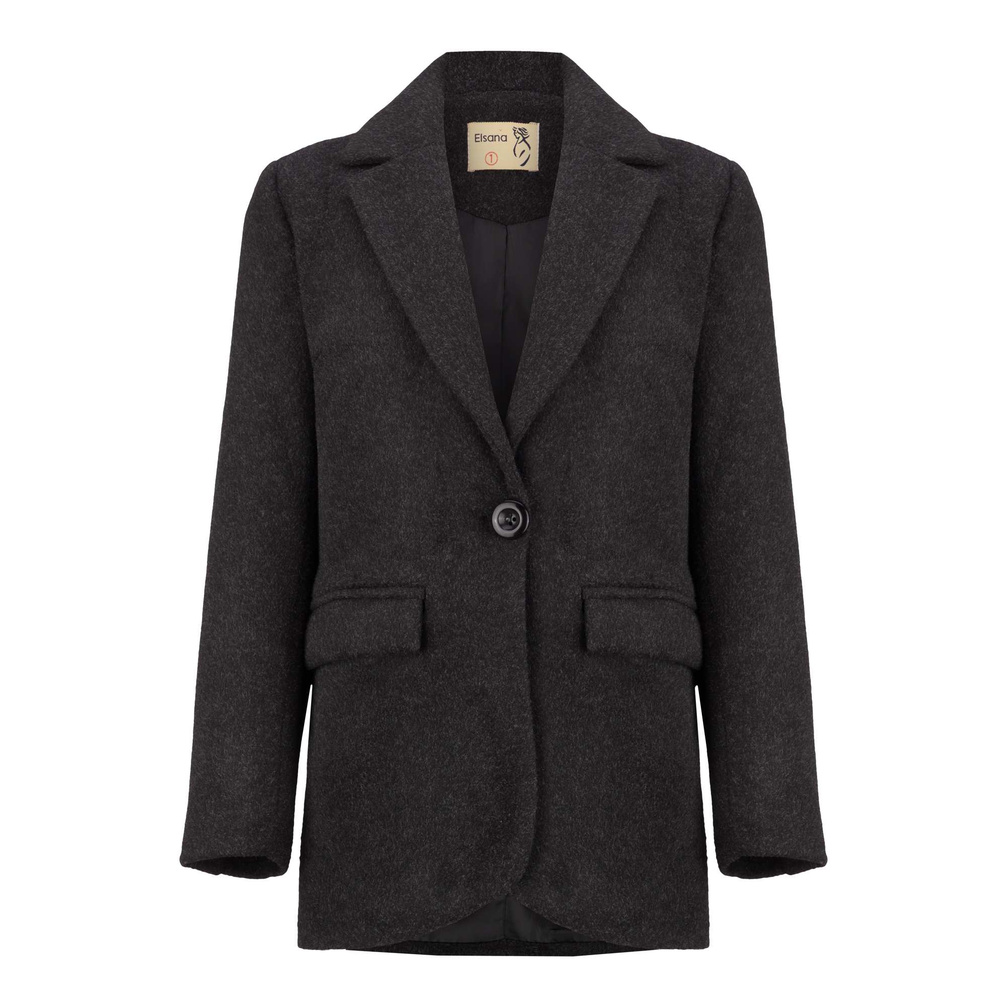 پالتو زنانه فوتر مشکی مدل ماه منیر السانا Elsana کد 2328