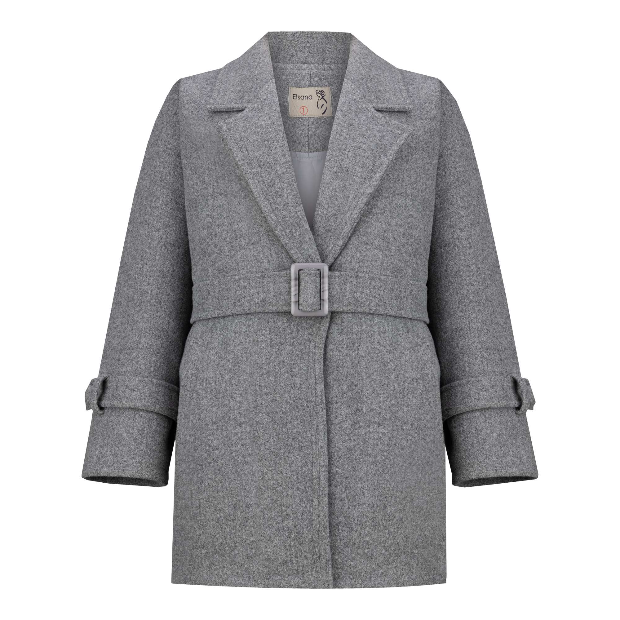 پالتو زنانه فوتر طوسی مدل نلین السانا Elsana کد 2329