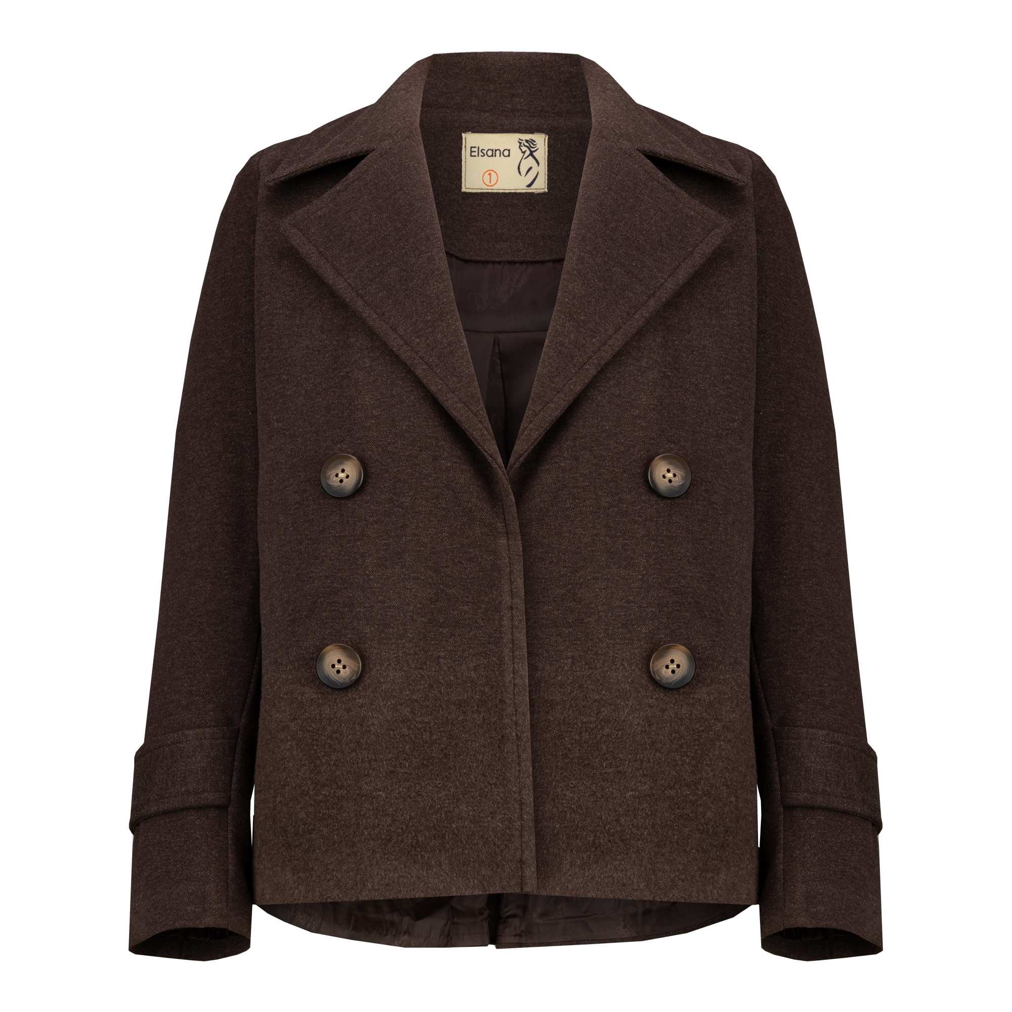 پالتو زنانه فوتر قهوه ای مدل مرجانه السانا Elsana کد 2332