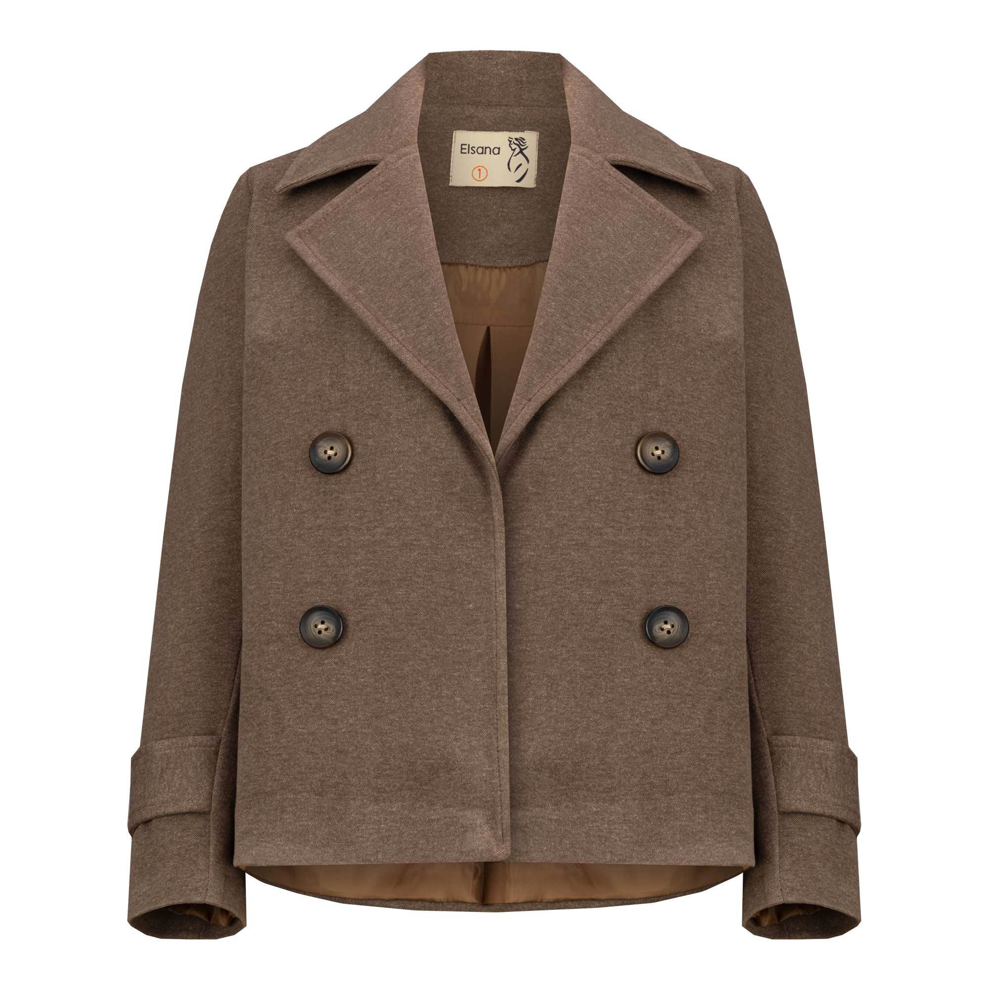 پالتو زنانه شکلاتی مدل مرجانه السانا Elsana کد 2332