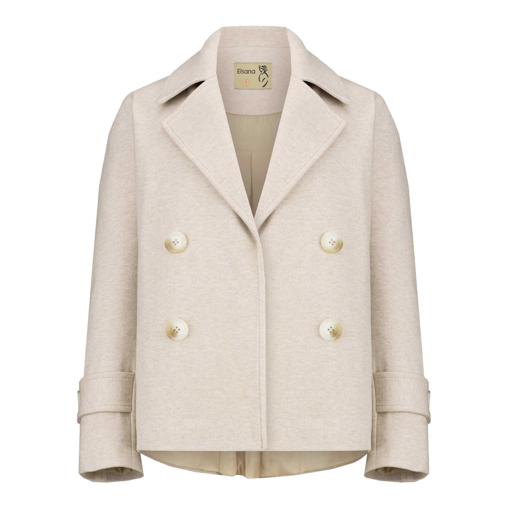 پالتو زنانه شیری مدل مرجانه السانا Elsana کد 2332