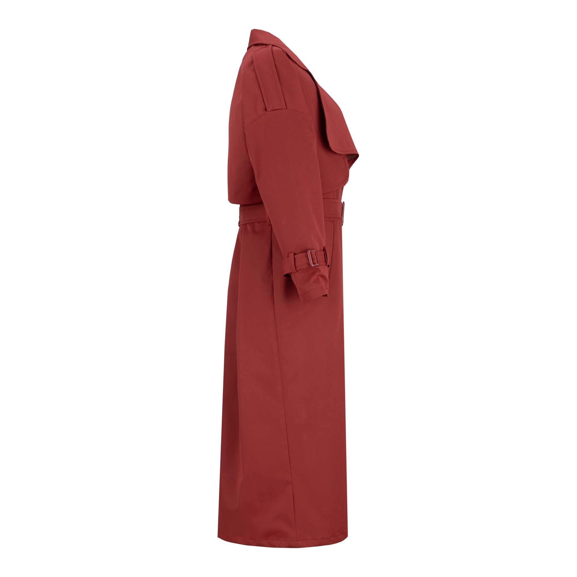 بارانی بلند زنانه زرشکی مدل شهلا السانا Elsana کد 2333